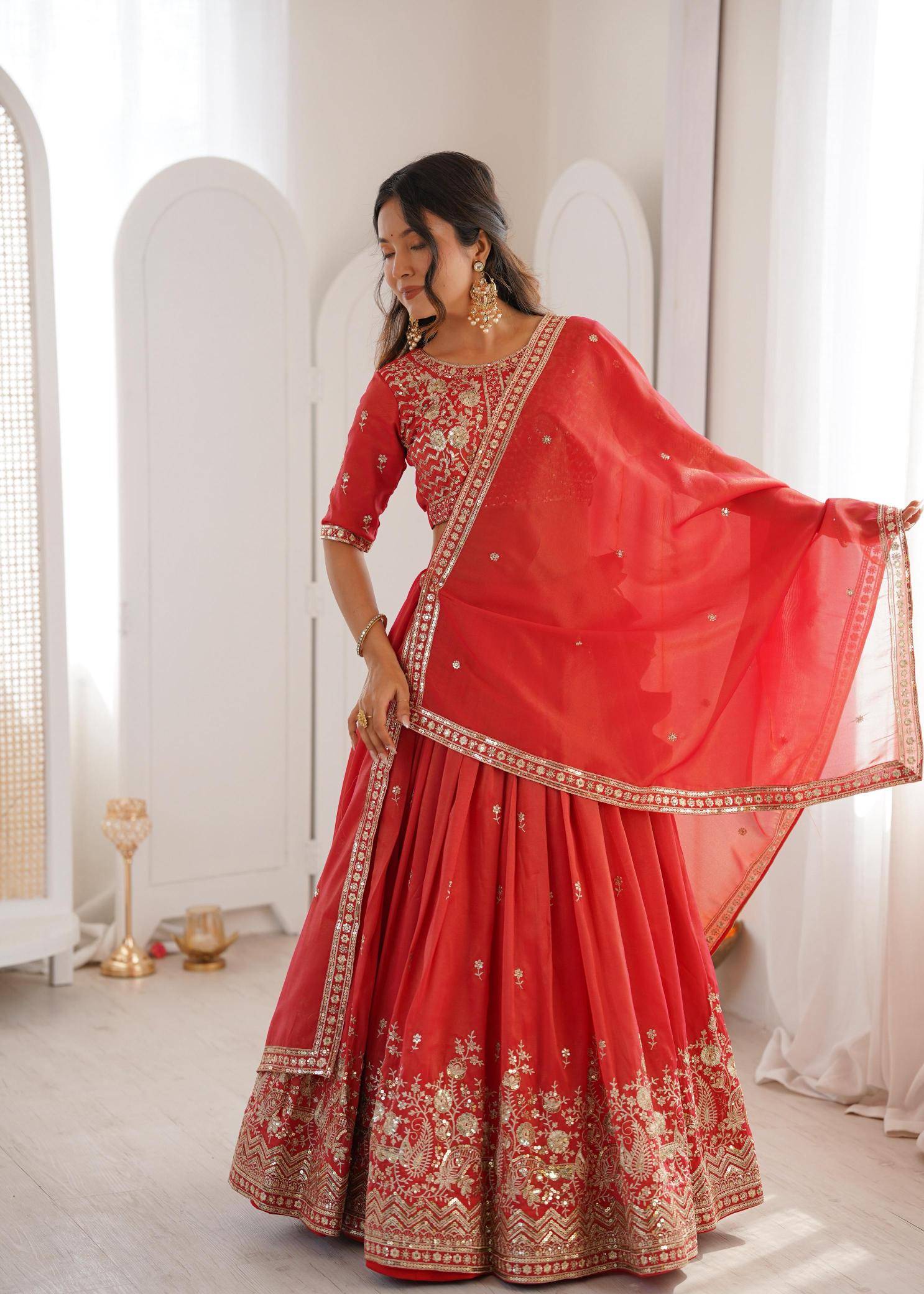 Boutique Statement Piece SP 70 Simmer Designer lehenga choli wholesale in Hyderabad